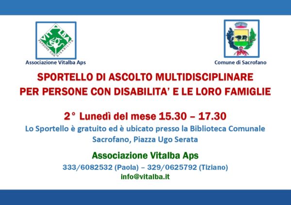 SPORTELLOSacrofano DI ASCOLTO MULTIDISCIPLINAREvolantino